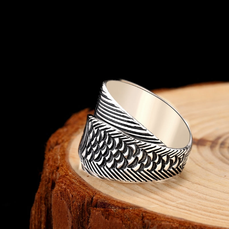 Totem Fish 990 Genuine Silver Adjustable Vintage Trendy Punk Ring-Rings-Innovato Design-Innovato Design