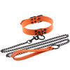 Chain Traction Collar Choker Leather Gothic Punk Harajuku Necklace-Necklace-Innovato Design-Orange-Innovato Design