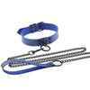 Chain Traction Collar Choker Leather Gothic Punk Harajuku Necklace-Necklace-Innovato Design-Blue-Innovato Design