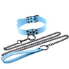 Chain Traction Collar Choker Leather Gothic Punk Harajuku Necklace-Necklace-Innovato Design-Light Blue-Innovato Design