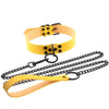Chain Traction Collar Choker Leather Gothic Punk Harajuku Necklace-Necklace-Innovato Design-Yellow-Innovato Design