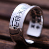 Buddhism Mantra Signet 999 Genuine Silver Adjustable Vintage Ring-Rings-Innovato Design-Medium (8 to 9)-Innovato Design