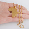 Gold/Silver-Plated Africa Map Hip-Hop Style Pendant Necklace-Necklaces-Innovato Design-Silver-15.75in-Innovato Design
