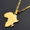 Gold/Silver-Plated Africa Map Hip-Hop Style Pendant Necklace-Necklaces-Innovato Design-Silver-15.75in-Innovato Design