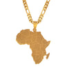 Gold/Silver-Plated Africa Map Hip-Hop Style Pendant Necklace-Necklaces-Innovato Design-Gold-23.62in-Innovato Design
