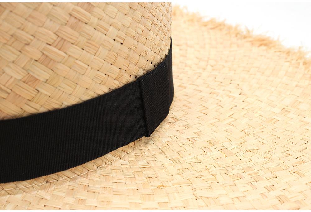 Foldable Raffia Straw Floppy Beach Hat with Belt-Hats-Innovato Design-Innovato Design