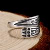 Geometric Design 925 Sterling Silver Adjustable Vintage Punk Rock Ring-Rings-Innovato Design-Innovato Design