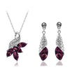 Marquise Cut Crystal Necklace & Earrings Fashion Jewelry Set