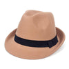 Wool Felt Trilby Hat with Black Hatband-Hats-Innovato Design-Black-Innovato Design