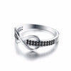 Black Cubic Zirconia Infinity 925 Sterling Silver Fashion Wedding Ring-Earrings-Innovato Design-6-Innovato Design