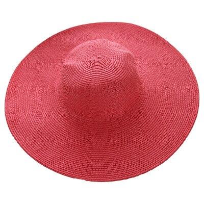 Summer Foldable Floppy Wide Brim Straw Sun Hat-Hats-Innovato Design-Watermelon Red-Innovato Design