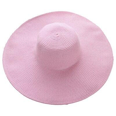 Summer Foldable Floppy Wide Brim Straw Sun Hat-Hats-Innovato Design-Pink-Innovato Design