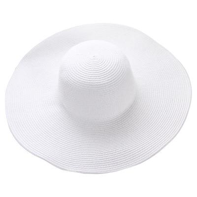 Summer Foldable Floppy Wide Brim Straw Sun Hat-Hats-Innovato Design-White-Innovato Design