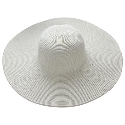 Summer Foldable Floppy Wide Brim Straw Sun Hat-Hats-Innovato Design-White-Innovato Design
