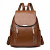 Vintage Leather Shoulder Bag, School Bag and Travel Backpack-Backpacks-Innovato Design-Brown-Innovato Design