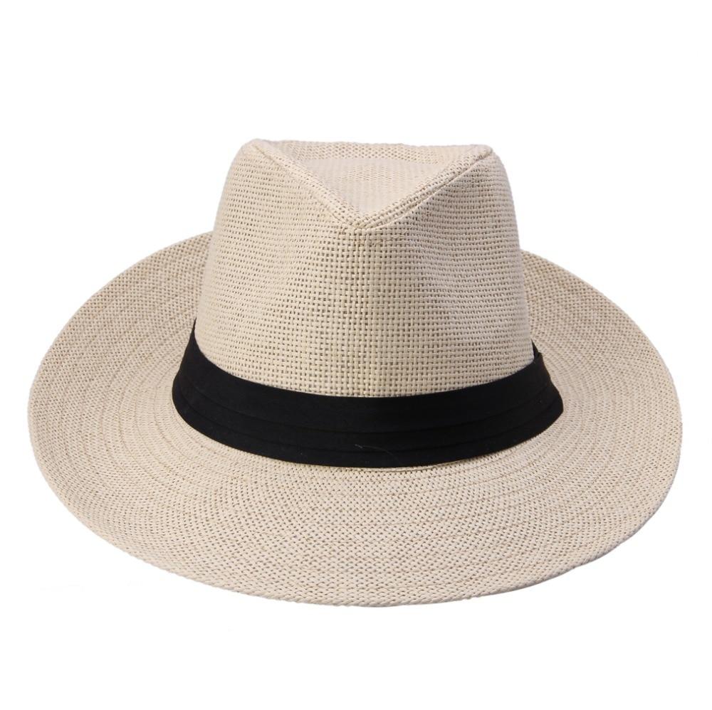 Large Brim Paper Straw Panama Hat with Black Ribbon-Hats-Innovato Design-Black-Innovato Design