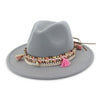 Large Brim Vintage Wool Felt Fedora Panama Hawaian Hat