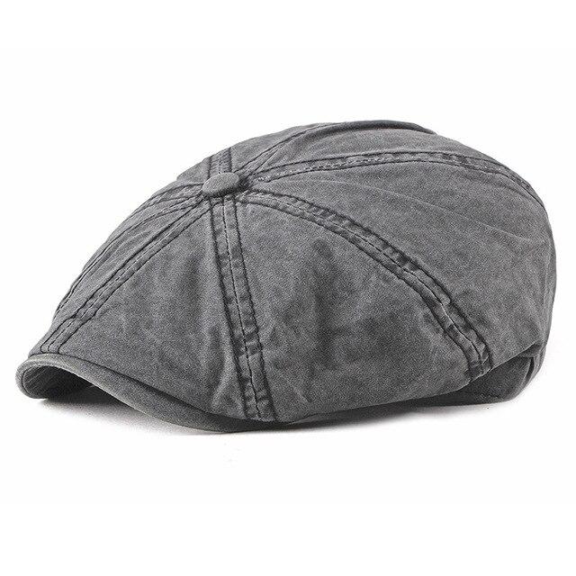 Casual Cotton Octagonal Newsboy Cap-Hats-Innovato Design-Gray-Innovato Design