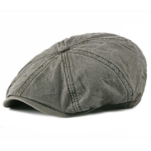 Casual Cotton Octagonal Newsboy Cap-Hats-Innovato Design-Army Green-Innovato Design