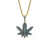 Maple Leaf Cubic Zirconia Hip-Hop Pendant Necklace-Necklaces-Innovato Design-Green-Tennis Chain-18inch-Innovato Design