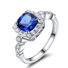Birthstones and Cubic Zirconia 925 Sterling Silver Engagement Ring-Rings-Innovato Design-10-Sapphire-Innovato Design