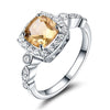 Birthstones and Cubic Zirconia 925 Sterling Silver Engagement Ring-Rings-Innovato Design-10-Citrine-Innovato Design