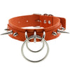 Metal Spike Collar Choker Leather Gothic Punk Harajuku Necklace-Necklace-Innovato Design-Orange-Innovato Design