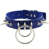 Metal Spike Collar Choker Leather Gothic Punk Harajuku Necklace-Necklace-Innovato Design-Blue-Innovato Design