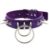 Metal Spike Collar Choker Leather Gothic Punk Harajuku Necklace-Necklace-Innovato Design-Purple-Innovato Design