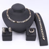 Cubic Zirconia and Crystal Enamel Necklace, Bracelet, Earrings & Ring Jewelry Set