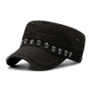 Punk Skull Rivet Cotton Snapback Military Army Cap-Hats-Innovato Design-Black 2-Innovato Design