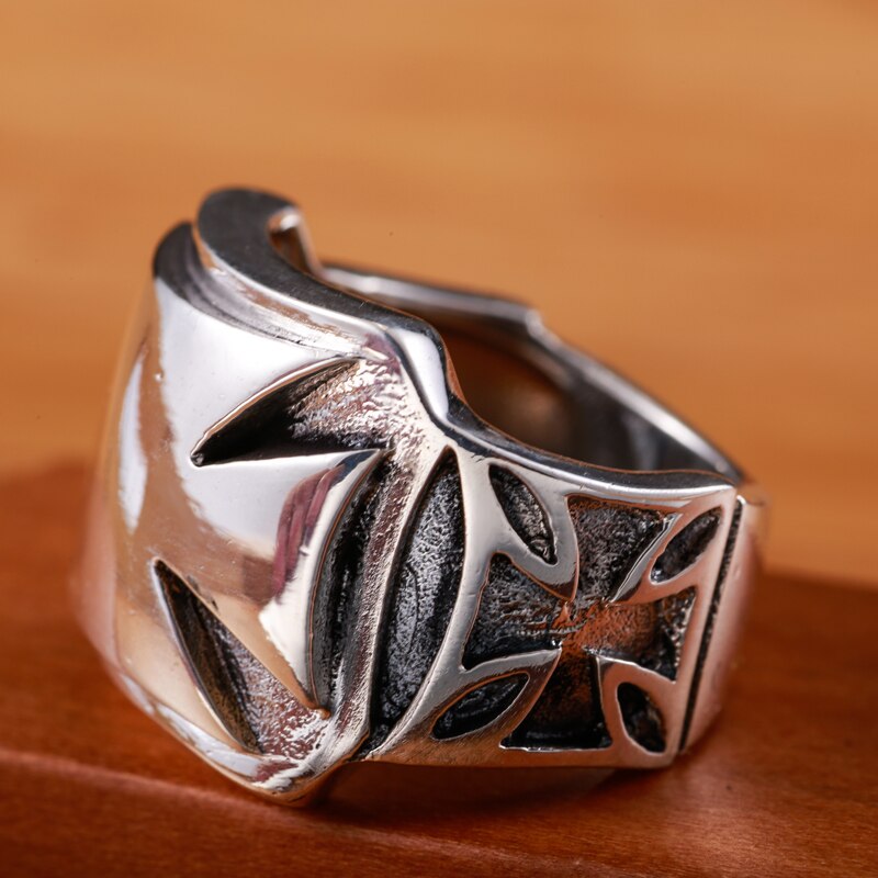 Authentic Christian Cross 925 Sterling Silver Handmade Vintage Ring-Gothic Rings-Innovato Design-7-Innovato Design