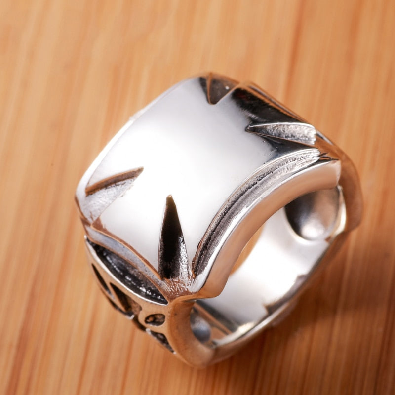 Authentic Christian Cross 925 Sterling Silver Handmade Vintage Ring-Gothic Rings-Innovato Design-7-Innovato Design