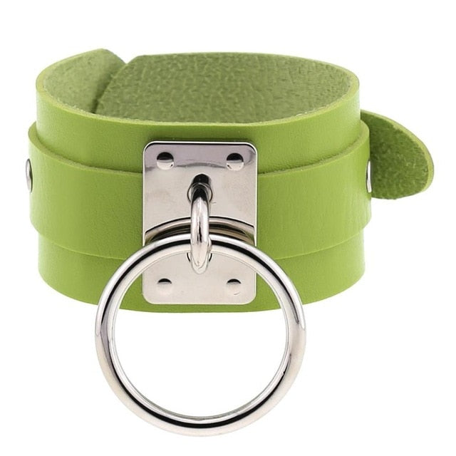 Harajuku Handmade Gothic Punk Leather Bracelet-Necklaces-Innovato Design-Green-Innovato Design