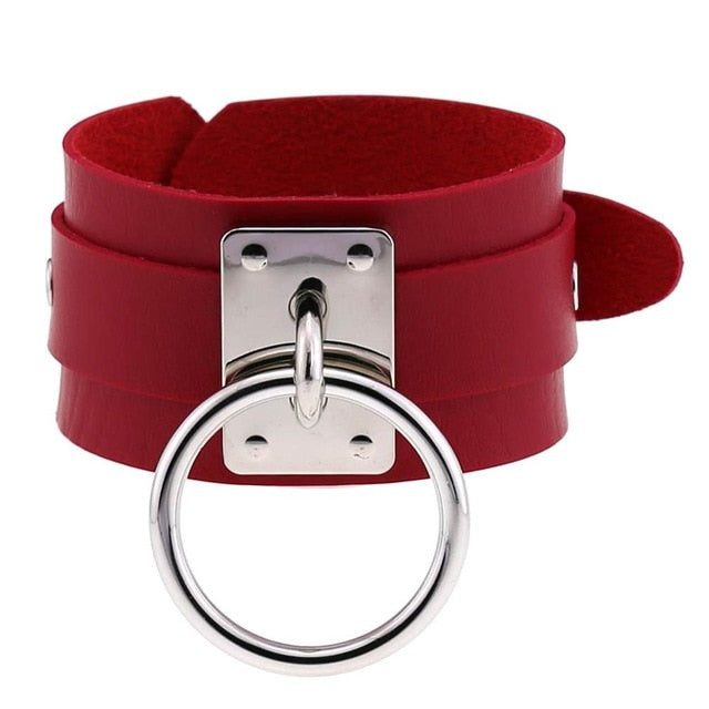 Harajuku Handmade Gothic Punk Leather Bracelet-Necklaces-Innovato Design-Red-Innovato Design