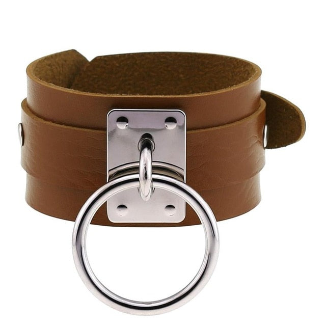 Harajuku Handmade Gothic Punk Leather Bracelet-Necklaces-Innovato Design-Brown-Innovato Design