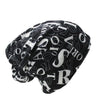 Scribbled Letters Style Cotton Knit Hat, Beanie, Scarf or Skullie