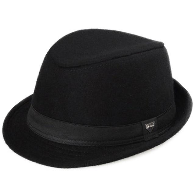 Elegant Wide Brim Wool Felt Fedora Trilby Hat with Black Hatband-Hats-Innovato Design-Brown-Innovato Design