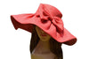 Floppy Wide Brim Linen Sun Hat with Bow-Hats-Innovato Design-Red-Innovato Design