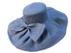 Floppy Wide Brim Linen Sun Hat with Bow