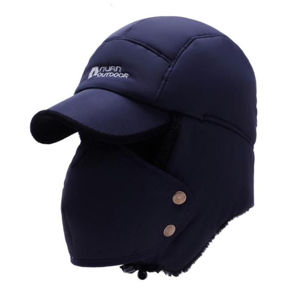 Cotton Bomber Hat with Earflaps-Hats-Innovato Design-Black-Innovato Design
