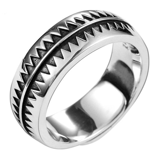 Jagged 925 Sterling Silver Adjustable Vintage Hip-hop Rock Ring-Rings-Innovato Design-Innovato Design