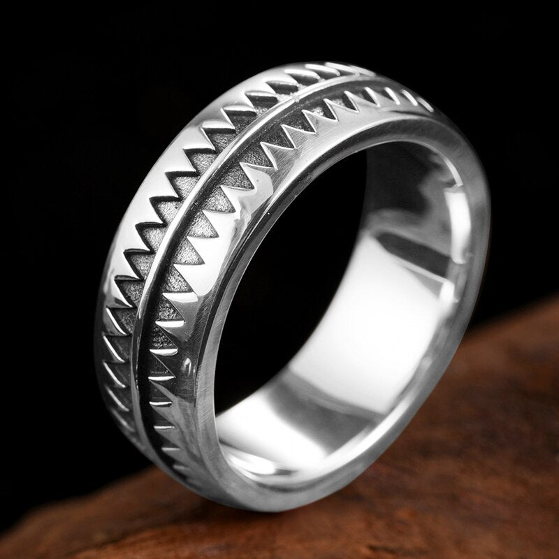 Jagged 925 Sterling Silver Adjustable Vintage Hip-hop Rock Ring-Rings-Innovato Design-Innovato Design