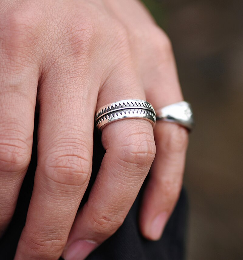 Jagged 925 Sterling Silver Adjustable Vintage Hip-hop Rock Ring-Rings-Innovato Design-Innovato Design