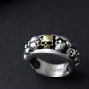 Gothic Silver Skulls 925 Sterling Silver Vintage Cool Punk Style Ring-Gothic Rings-Innovato Design-7-Innovato Design