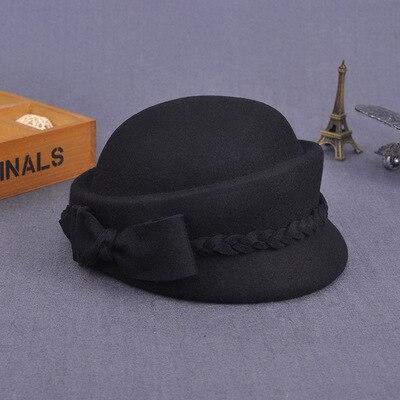 Australian Wool Pillbox Beret with Bow-Hats-Innovato Design-Red-Innovato Design