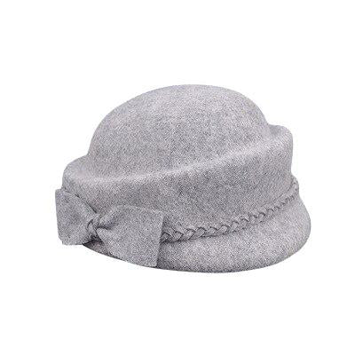 Australian Wool Pillbox Beret with Bow-Hats-Innovato Design-White-Innovato Design