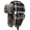 Thick Plaid Bomber Hat with Earflaps