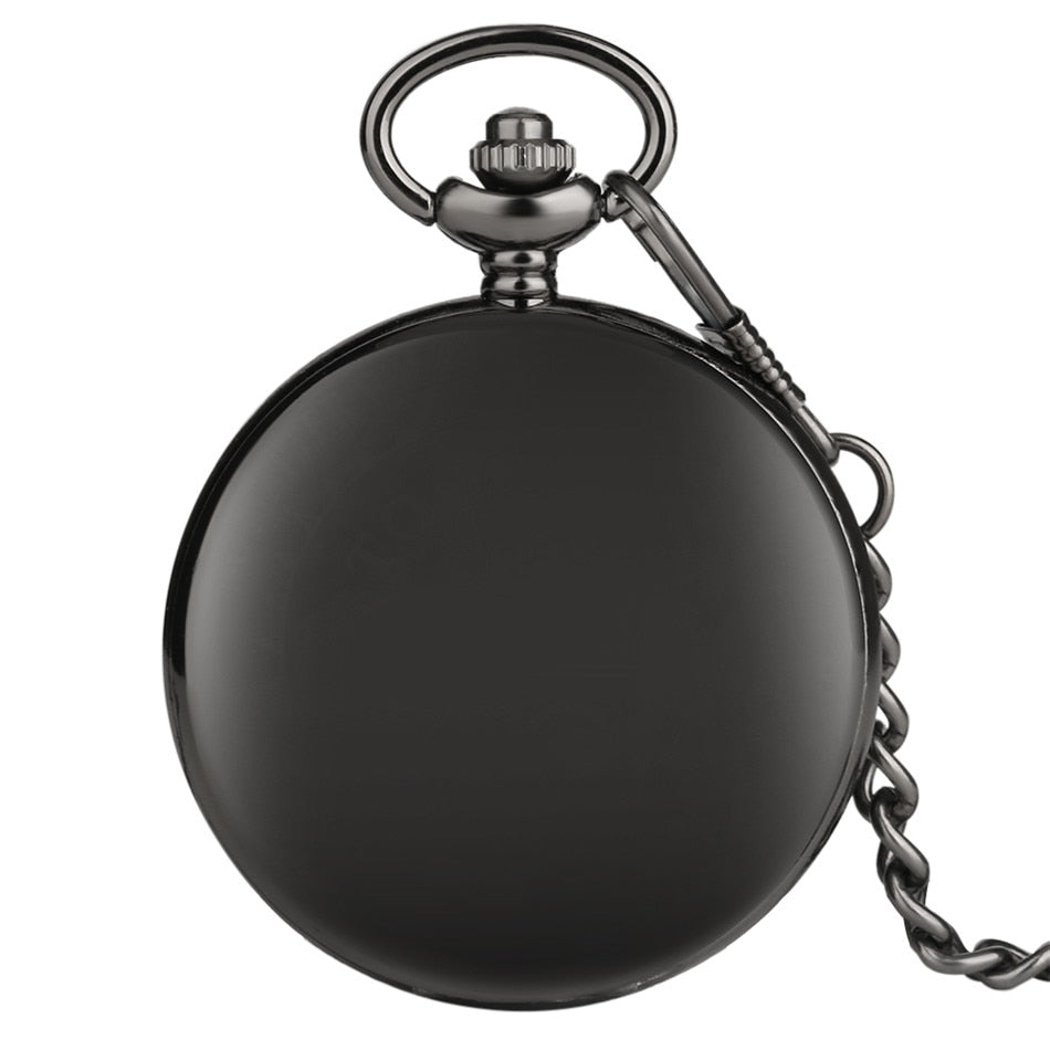 "To My Son" Black Punk Smooth Quartz Pocket Watch-Pocket Watch-Innovato Design-Innovato Design
