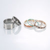Women Stainless Steel, Aluminum, Stackable, Rotatable, and Interchangeable Boho Wedding Ring